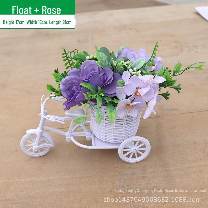 Комплект искусственных цветов для помещений: Маленькие украшения в горшках для украшения дома и автомобиля