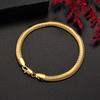 Color-preserving Electroplating 18K Gold K Gold Jewelry 6MM Soft Snake Bone Bracelet for Men and Women