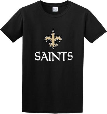 Нью-Орлеан Американский Футбол Saints Легкая Мужская Хлопковая Смесь Рубашка Футболка Черная