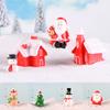 1PC Snowman Gift Miniatures Fairy Garden Decor Resin Christmas Santa Claus Christmas Tree Decoration Figurines