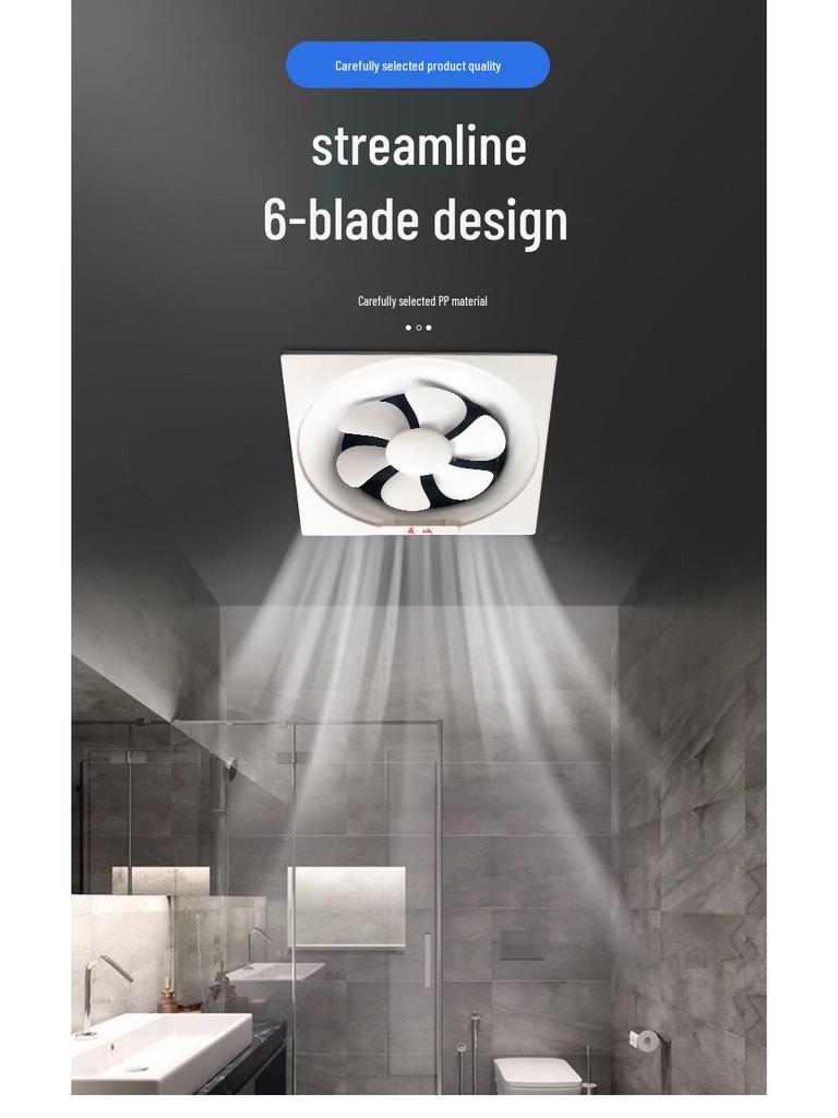 Silent High Suction Kitchen Range Hood & Bathroom Louver Exhaust Fan