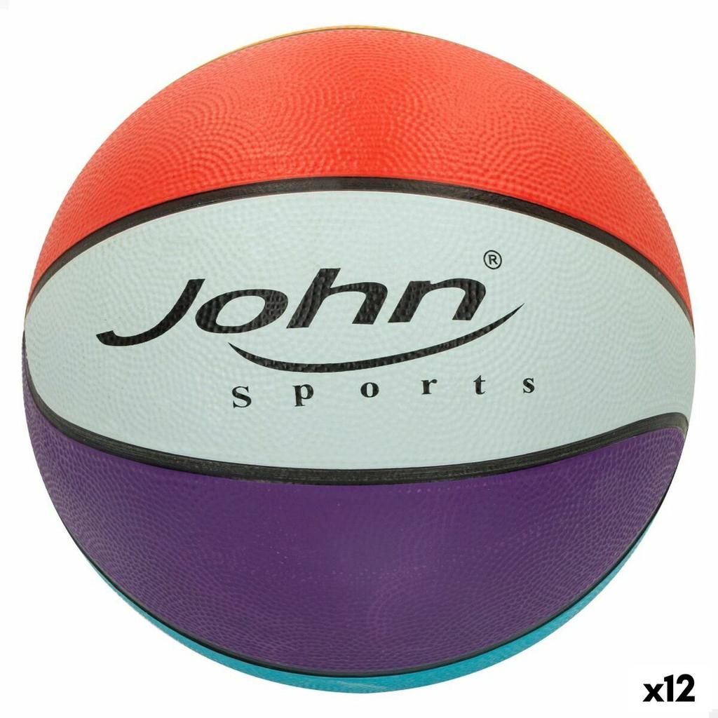 Basketball Ball John Sports Rainbow 7 Ø 24 Cm 12 Units