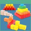Three Colourful Dimensional Square Building Blocks Early Educational Kids Toys