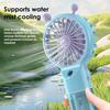 Spray Fan Cartoon Snail Design Silent Motor Mini Handheld Tabletop Fan with Water Mist Cooling USB Rechargeable Handheld Fan