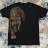 Leopard Graphic T-Shirt Unisex Black Cotton Vintage Wildlife Tee