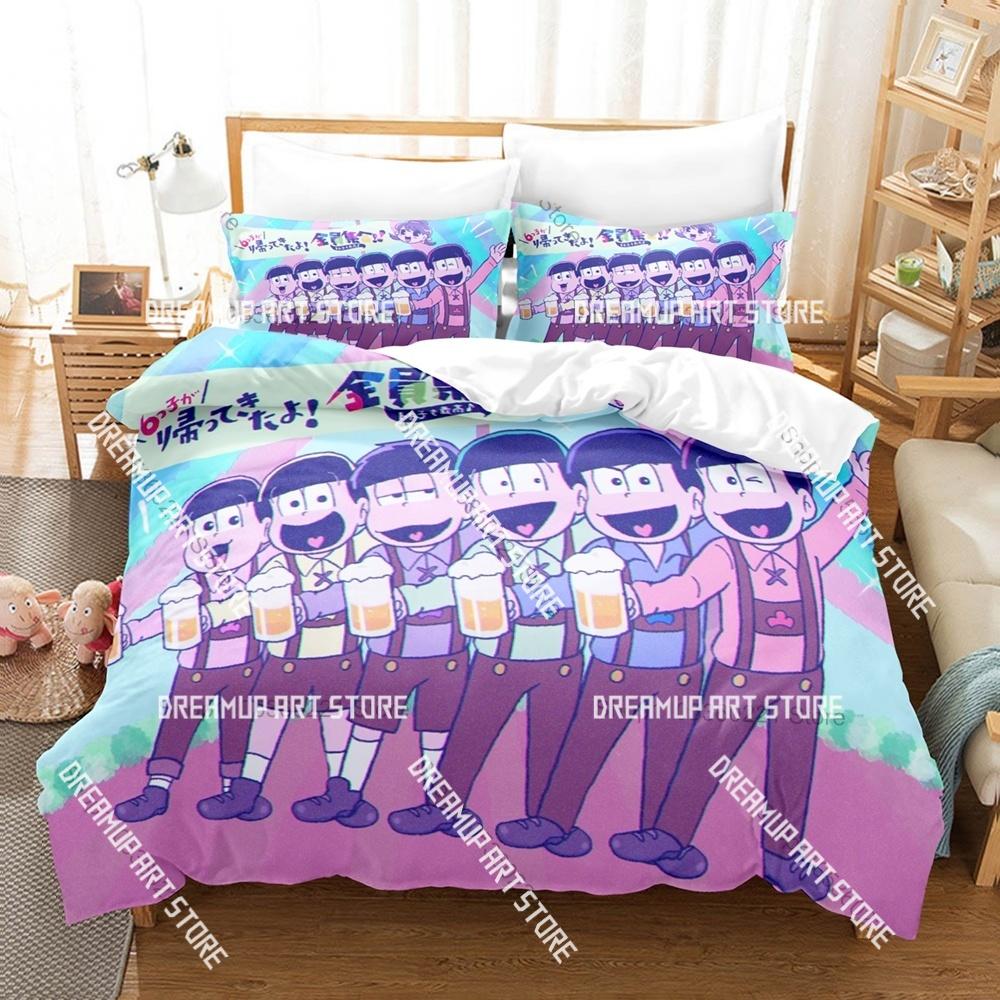 3D Печатный Забавный Комплект Постельного Белья Osomatsu San для Мальчиков Девочек Пододеяльник Наволочка Размеры Twin Queen King Full Single Double