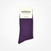 UNBDAY Women's 2-1 Gold Color Socks - Purple