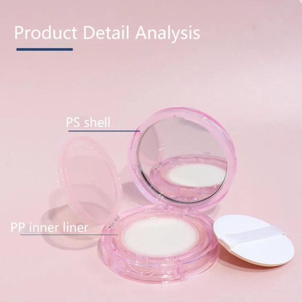 Plastic Air Cushion Puff Box with Mirror BB Cosmetic Container Makeup Tools
