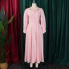 Women's Button Down T-Shirt Dress Casual Long Sleeve Maxi Dress Flowy Lapel A-line Long Dress with Pockets