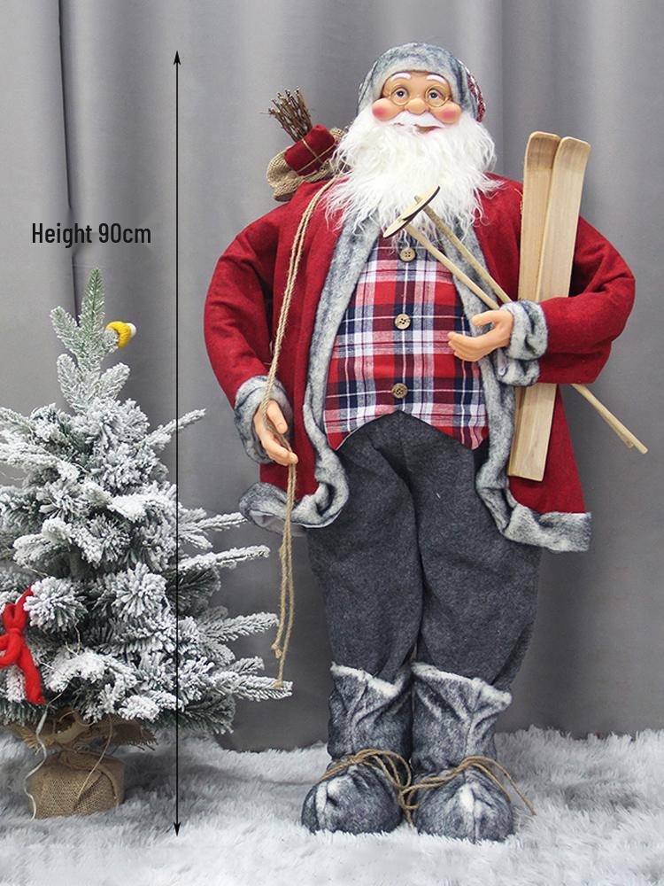 Santa Claus Figurine Christmas Decoration: Standing Old Man Doll
