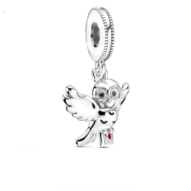 Новый 925 стерлингового серебра вращающийся подвесной подвесной ключ с крыльями, браслет с подвесками для женщин, ювелирные изделия в подарок