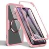 Coque Intégrale - BOOLING - pour iPhone 17e - Protection Hybride avec Cercle Magnétique - Rose