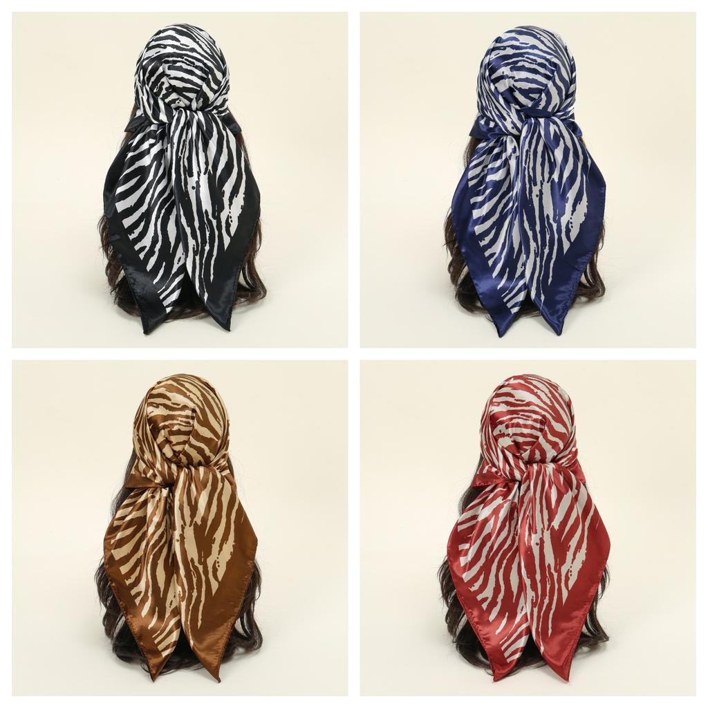 90x90cm Leopard Print Square Scarf Women's Hijab Head Wrap Scarf Shawl Neck Kerchief Head Bands Foulard Female Scarfs