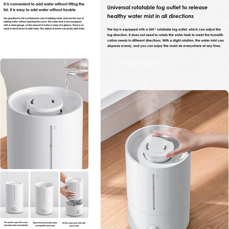 XIAOMI MIJIA Air Humidifier 4L 2 For Home Essential Oils Diffuser Bedroom Aroma Diffuser 99.9% Antibacterial Water Tank