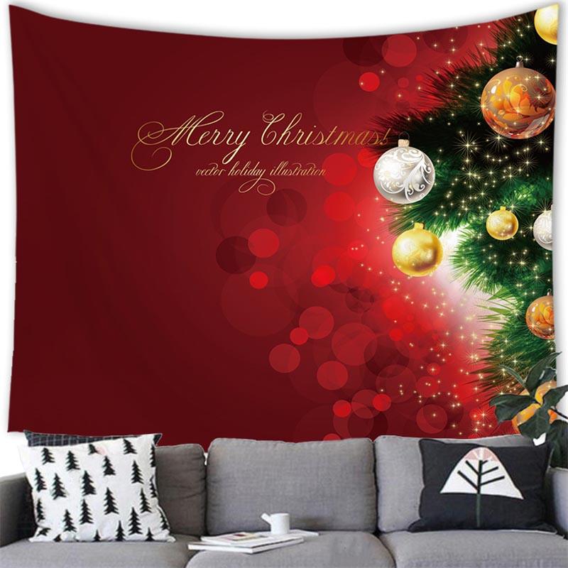 Рождественские шары с принтом, украшение, гобелен, домашний декор, гобелен, Рождественская комната, гостиная, Настенный декор, фон Tapisserie de Noël