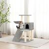171661 vidaXL Cat Tree with Sisal Scratching Posts Light Grey 82 Cm