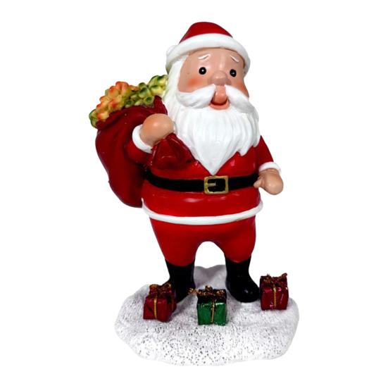 Christmas Santa Figurine Solar Light Resin Snowman Santa Claus Tree Statue Decorative Lamp Home Office Desktop Ornament