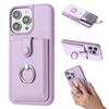 Кошелек-чехол с кольцом-подставкой для iPhone 16 Pro Max 15 14 Plus 13 12 11 Pro Max из ПУ-кожи с отделениями для карт lДержатель Чехол для телефона Etui