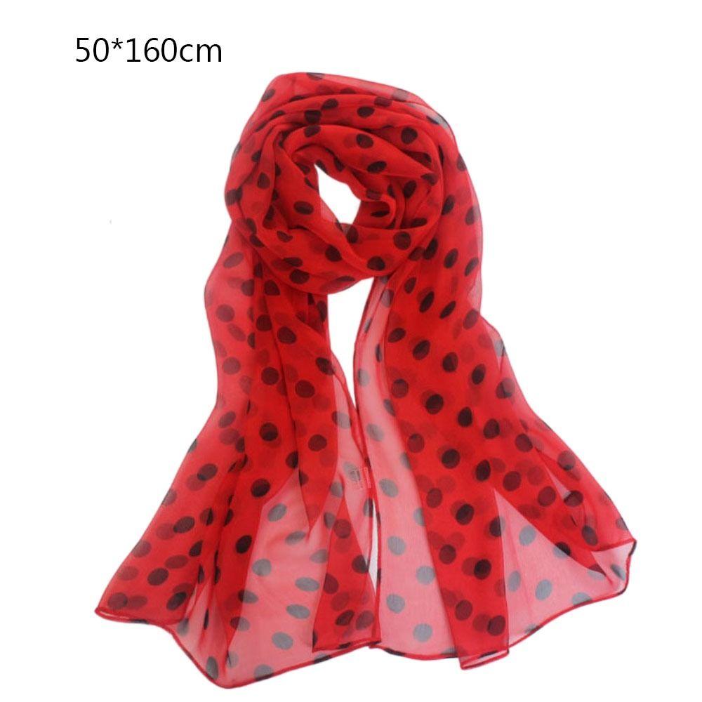 Wraps Chiffon Scarf Neckerchief Hijab Scarf Silk Scarf Polka Dot Scarf Ladies Women's Scarves Shawl