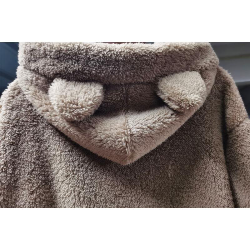 Осенне-зимняя женская новая пушистая кроличья ушка с капюшоном теплая толстовка с капюшоном