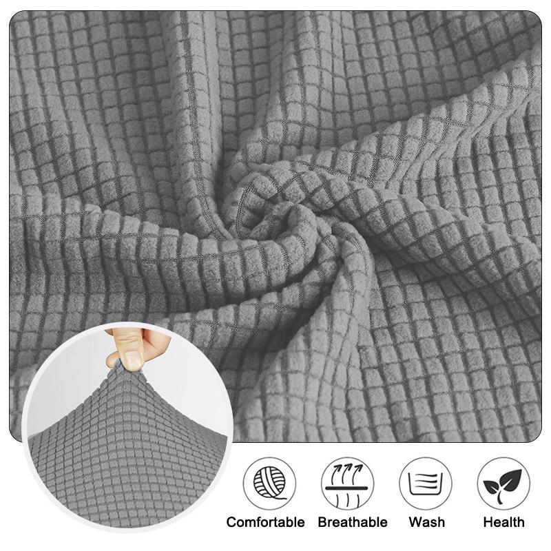 Plaid Jacquard Chair Seat Covers Stretch Thick Elastic Dining Chair Cover Washable Chairs Covers Seat Case For Kitchen Home