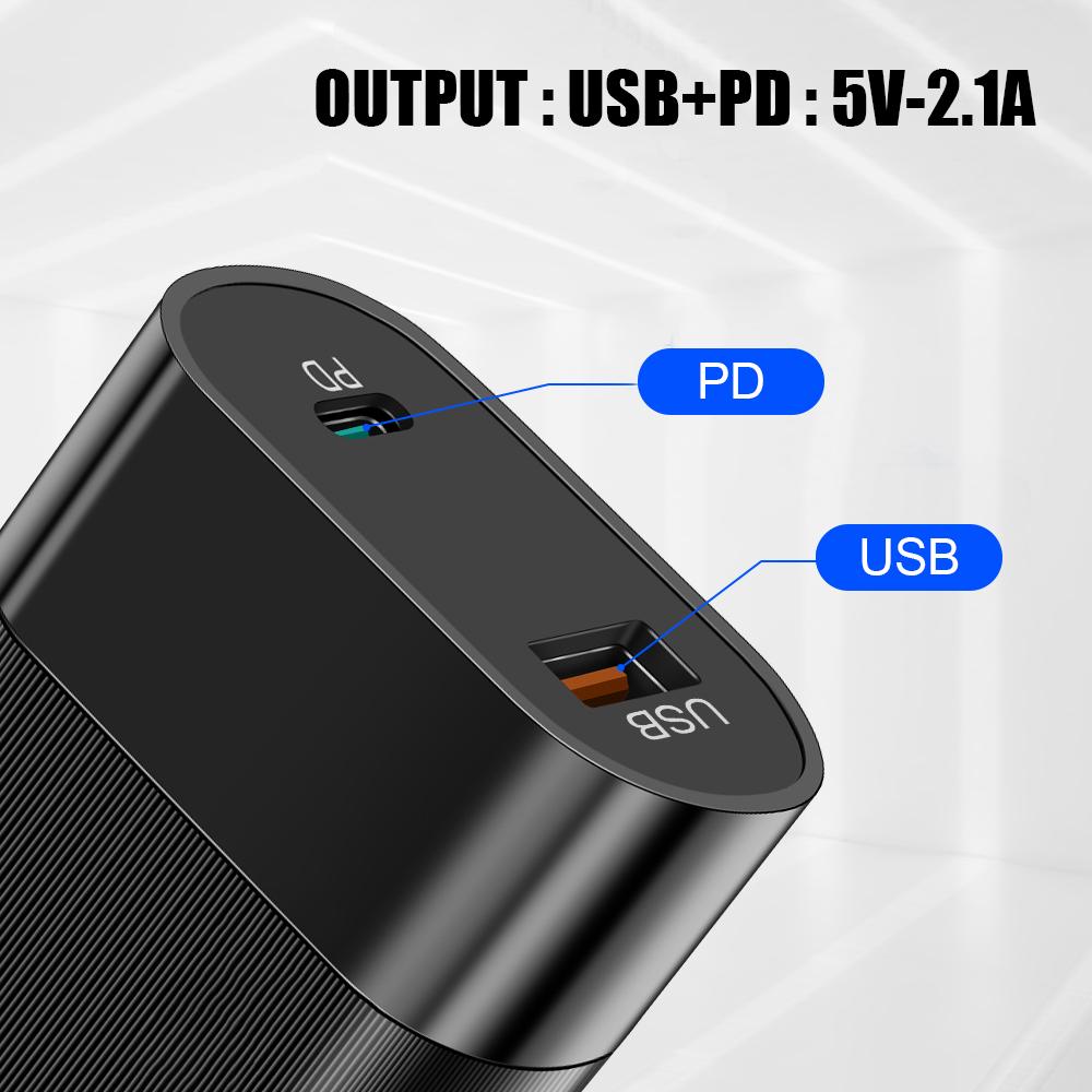 Зарядное устройство USB Type C 20 Вт Зарядное устройство для быстрой зарядки Адаптер питания Quick Charge QC 3.0 для iPhone 15 14 Pro Samsung Xiaomi Зарядное устройство для телефона