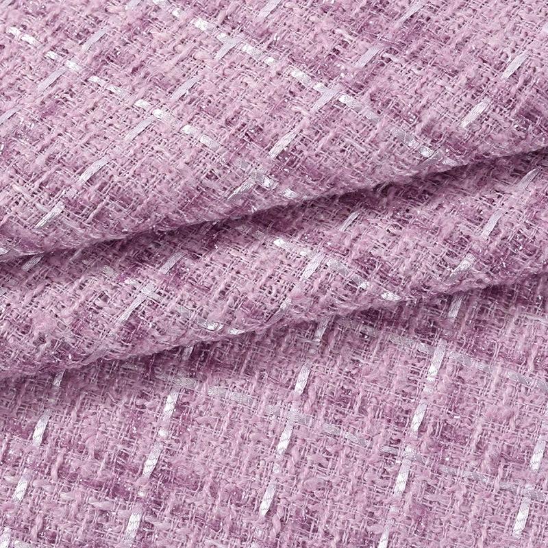 Полиэстеровая твидовая ткань волокно клетчатая тканая твидовая ткань для DIY пальто в стиле леди одежда платье ручная работа шитье 1x1,48 м