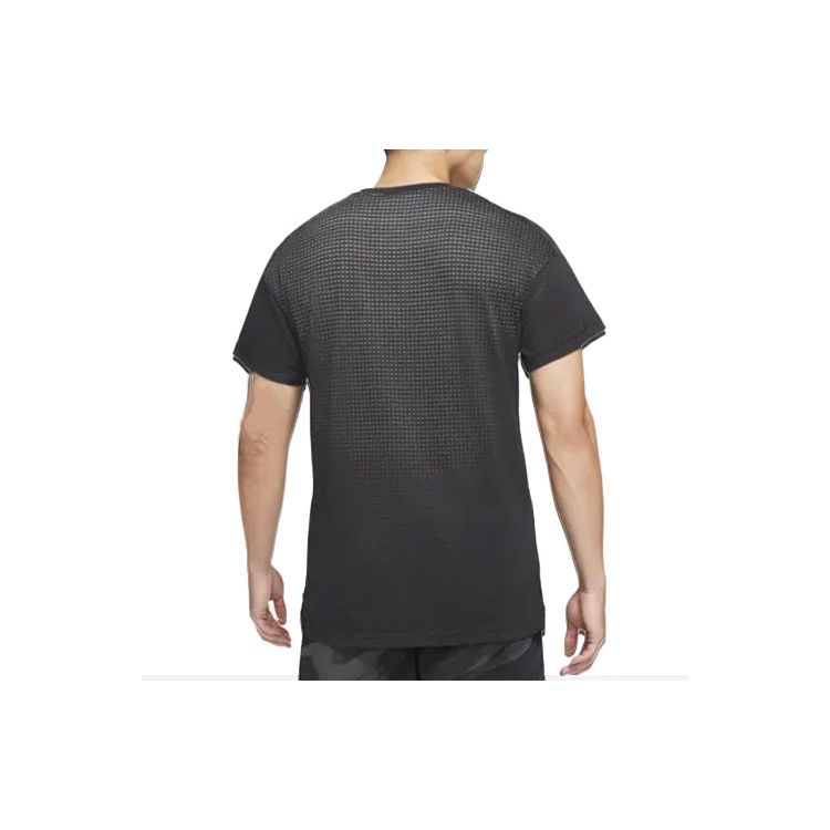 Nike Solid Color Training Logo Print Short Sleeve T-Shirt Men Tops Black DD1829-010