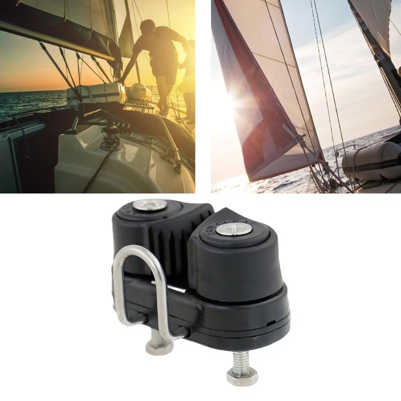 Automatic Rope Clamp Featuring Ball Bearing Lock & Double Nylon Guides Suitable for Secure Rope Holding on Marine Vessel