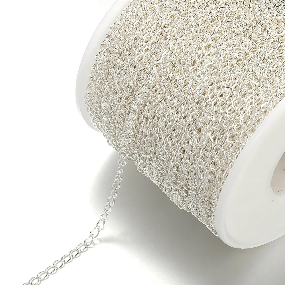 2meters Stainless Steel Extension Chain Gold Color Necklace Bracelet Supplies Chain Wholesale Accessories for Jewelry Making DIY