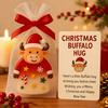 Christmas Pocket Hug Gift Mini Buffalo Pocket Hug Token with Heartwarming Cards Emotional Support Gifts for Friends Family