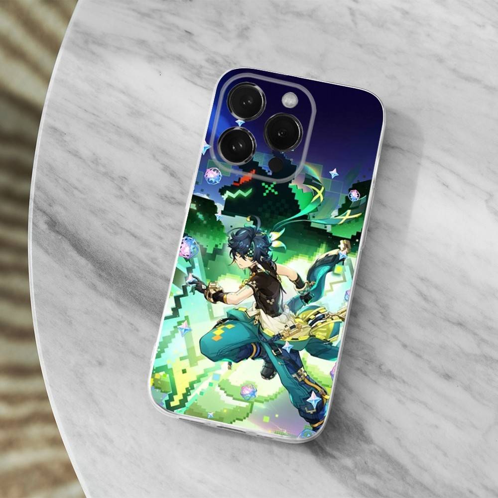 Чехол для телефона Genshin Impact K-Kinich для iPhone Max, Plus, 11, 14, 13, XR, SE, 12, 15, Pro, 17, 16, X, XS, Mini Прозрачный Мягкий Чехол