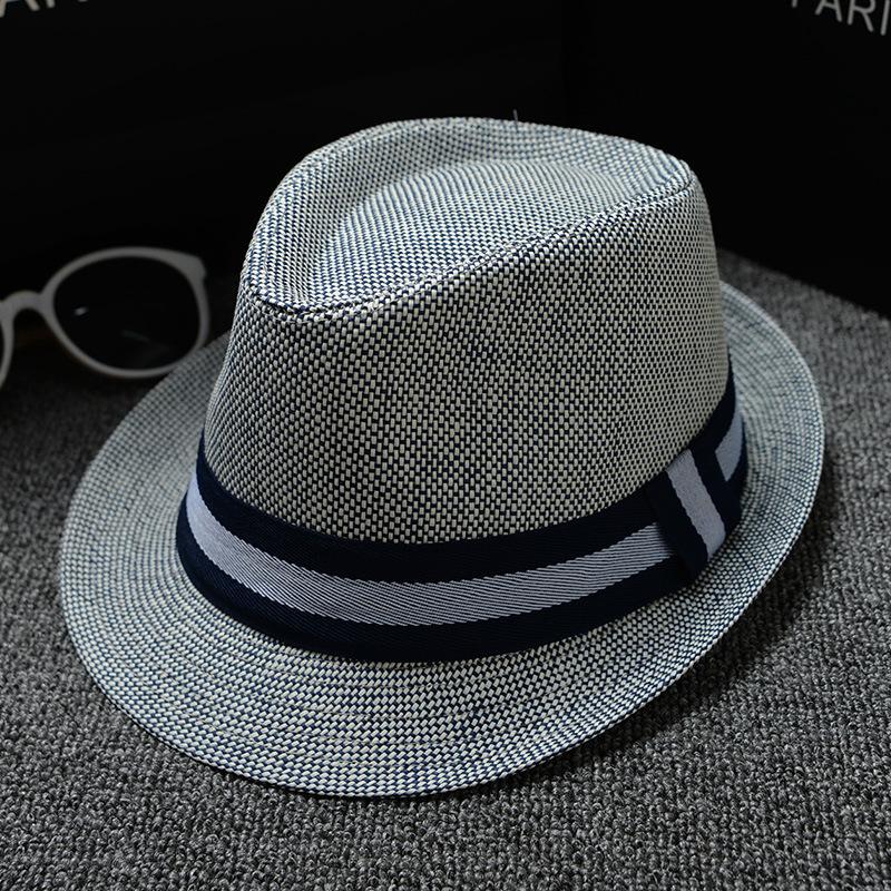 [] Вышитый логотип Панама Цилиндр Мужская и женская парная джазовая шляпа Британская шляпа от солнца