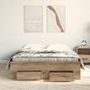 VidaXL Cadre de lit avec tiroirs chêne artisan 120x200 cm en bois d'ingénierie 3333970