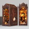 Миниатюрный набор для кукольного домика 3D-пазл Набор для книжной полки «Сделай сам» Вечная книжная лавка Деревянный кукольный домик Со светом Строительная модель Подарки на день рождения