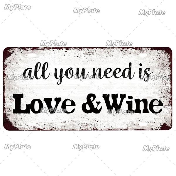 Vintage Wine & Coffee Metal Tin Sign - 15x30cm Plate, Man Cave Bar Wall Decor, Home Art Poster, 1pc