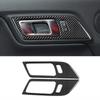 Carbon Fiber Interior Door Handle Trim Cover For Ford Mustang 2015-2022