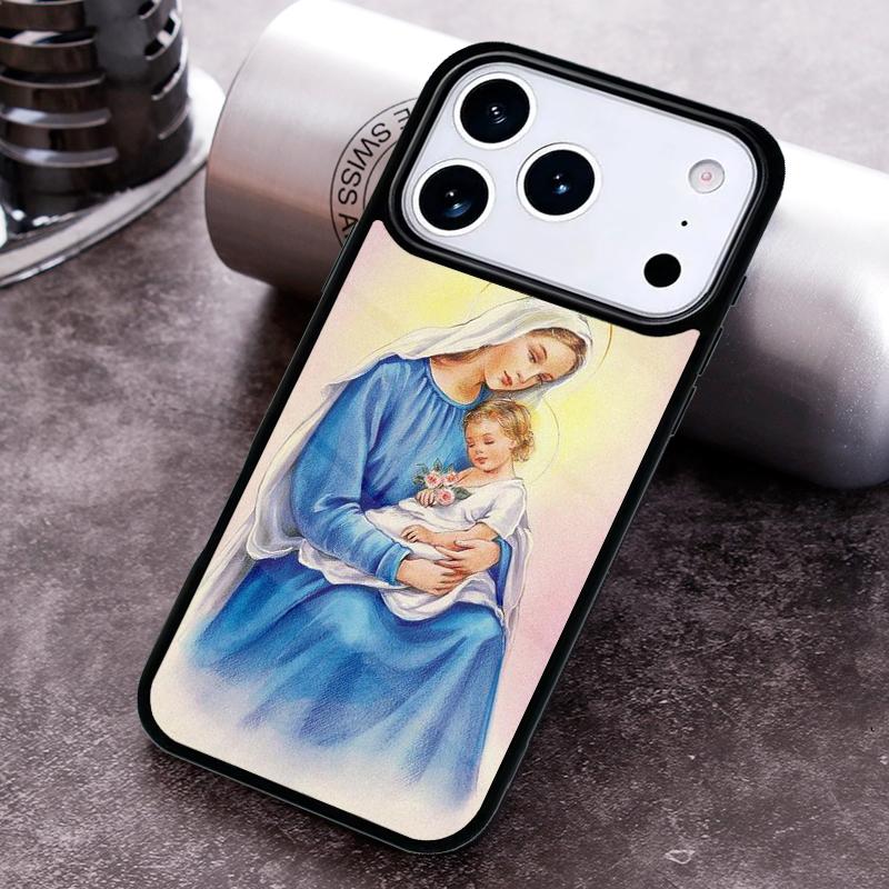 Чехол для телефона с изображением Девы Марии для iPhone 17,16e,15,14,13,12,11,Mini,Pro,MAX мягкий силиконовый чехол