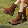 Fashion Flats Suede Ankle Chelsea Boots Women Platform Winter Shoes 2024 Fashion New Walking Trend Shoes Gladiator Female Chaussures