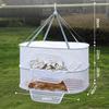 1/2/3-слойная подвесная сетчатая сушильная корзина U-образная конструкция на молнии для еды, рыбы, одежды, подвесная сетка для сушки, уличная складная подвесная сетчатая сушилка