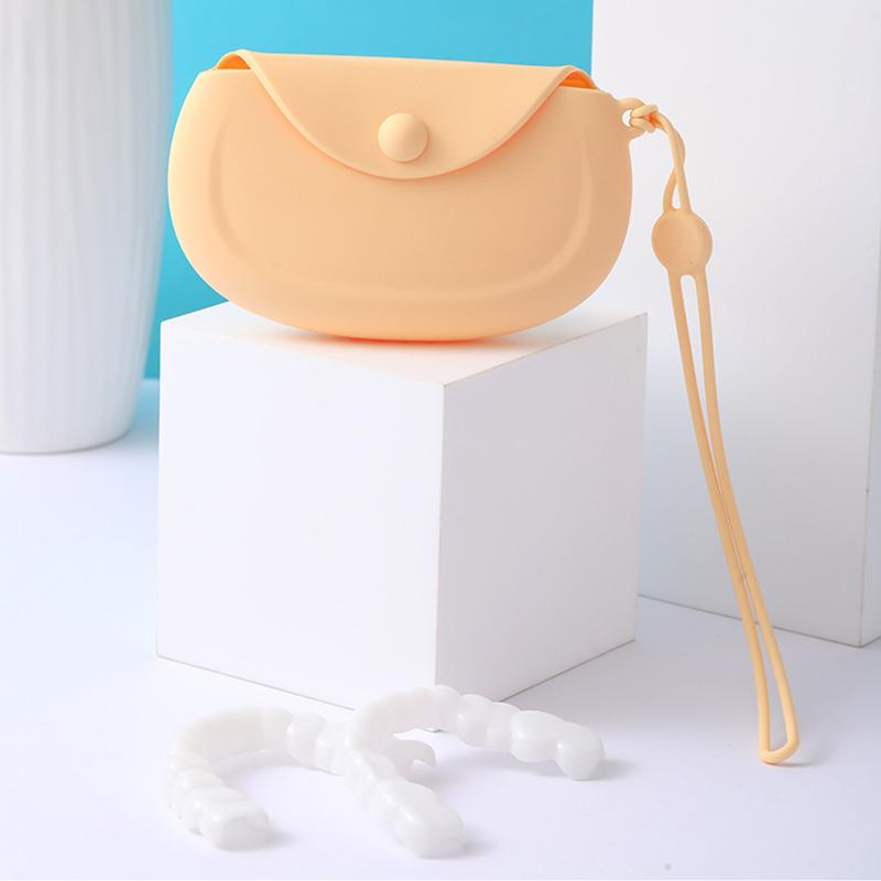 1 шт. Силиконовый футляр для зубных протезов, контейнер для хранения, защитная капа для зубных протезов.