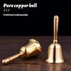 Brass Hand Bell, Dinner Bell, Hand-Wave Bell, Table Bell, Call Bell, Restaurant Bell, Shop Bell, Raffle, Festival Supplies (15cm Tall)