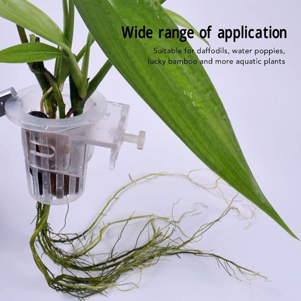 2Pcs ABS Fish Tank Planter Cups Adjustable Hydroponic Planting Cup Aquascape