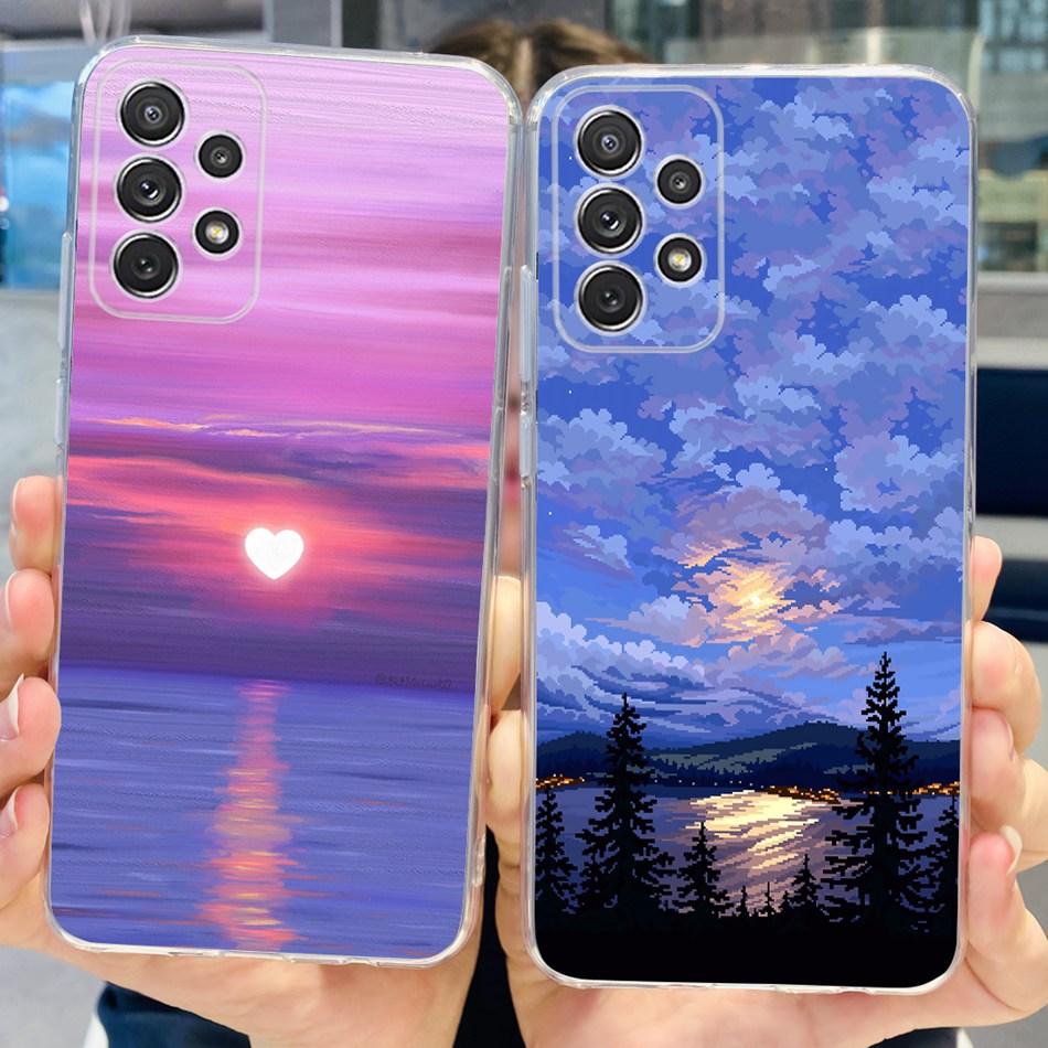 Стильный мягкий силиконовый чехол для Samsung Galaxy A33 A53 A73 5G Прозрачная задняя крышка из ТПУ для Samsung A73 A53 A33 A336B A53B A736B