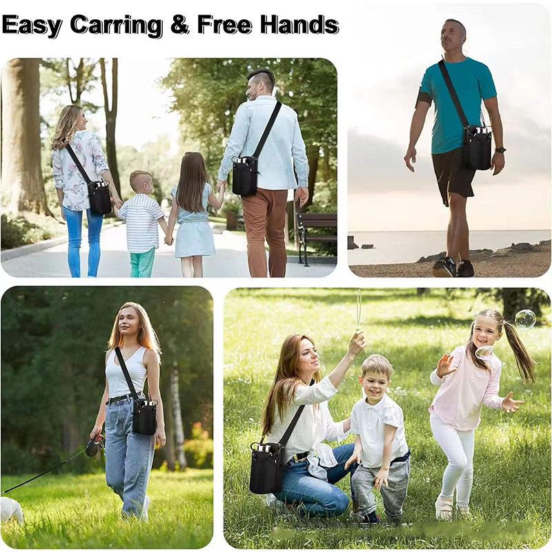 Magnetic Fitness Bag Sports Water Bottle Bag Portable Water Bottle Hanging Bag Crossbody Bag Mobile Phone Key Storage Pocket