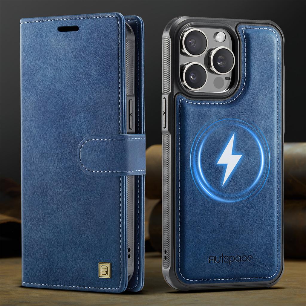 2-in-1 Magnetic Detachable Wallet Case for iPhone 13/13 Pro/13 Pro Max - PU Leather, Card Slots, MagSafe Charging, 360° Protection & Kickstand