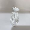 DYS 3D-печатная полая фигурка кошки, современная черно-белая статуэтка котенка, художественная скульптура животного, настольное украшение, подарок для влюбленных