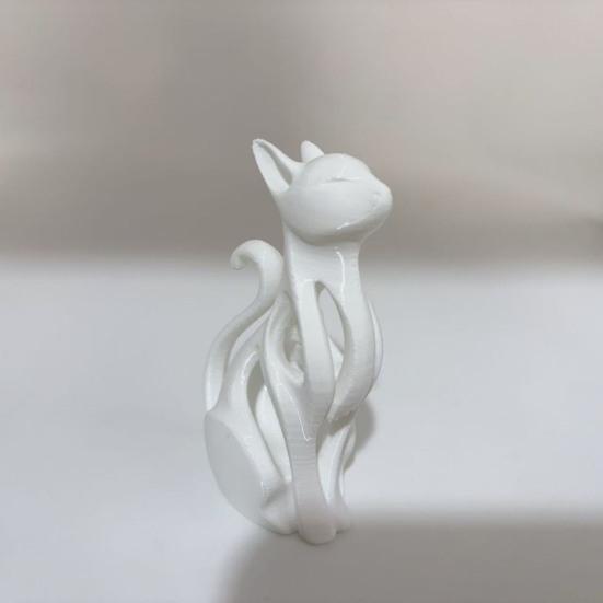 DYS 3D-печатная полая фигурка кошки, современная черно-белая статуэтка котенка, художественная скульптура животного, настольное украшение, подарок для влюбленных