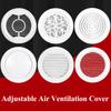 Adjustable Air Ventilation Cover Round Ducting Ceiling Wall Hole ABS Air Vent Grille Louver Kitchen Bath Air Outlet Fresh System