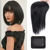 Synthetic Short Straight Hair With 3 Clips Hair Extensions Soft Hairpieces For Women With Bangs Daily Cosplay Use